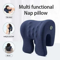 Orthopedic Memory Foam Nap Pillow Neck Support Desk Pillow Blue