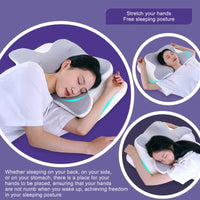 Butterfly Memory Foam Pillow Neck Support Grey