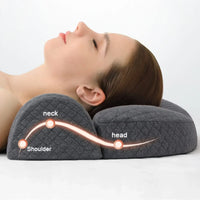 Orthopedic Memory Foam Cervical Pillow Therapy Cushion Dark Gray
