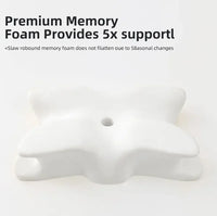 Butterfly-Shaped Orthopedic Memory Foam Pillow Cervical Neck Support Grey